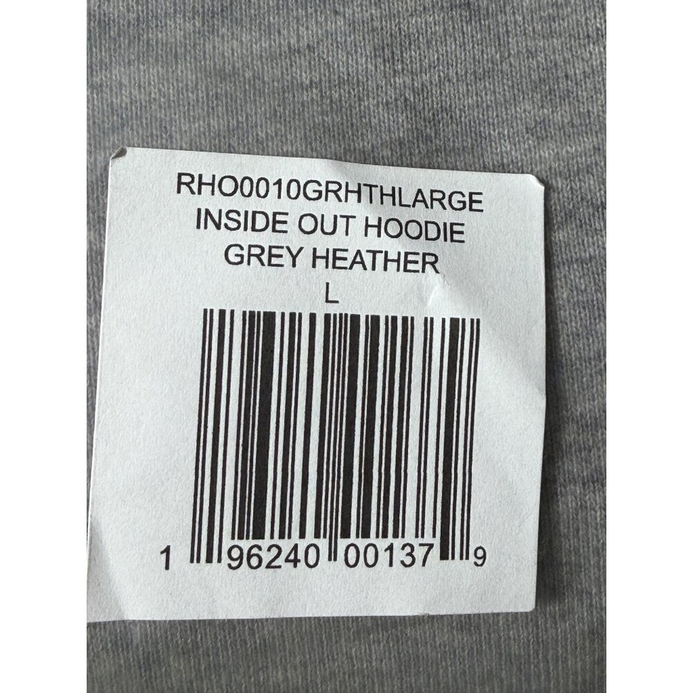 WE-AR4 Inside Out Hoodie Grey Heather Size L NWT Oversized Designer Sweatshirt - Picture 8 of 8